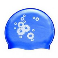 One Color Logo Printed Silicone Swim Cap